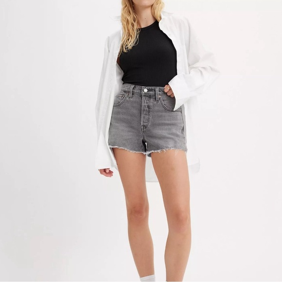 Levi's Premium 501° ORIGINAL FIT HIGH RISE WOMEN'S SHORTS - Picture 2 of 7